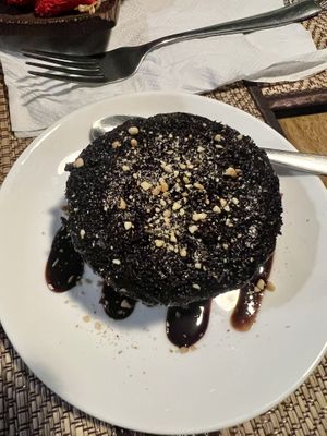 Chocolate cake   at Peace Cafe in Siem Reap