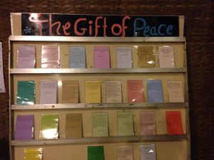 Love this wall off inspirational quotes at the Peace Cafe at Peace Cafe in Siem Reap