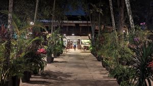 Entrance and setting is very peaceful at Peace Cafe in Siem Reap