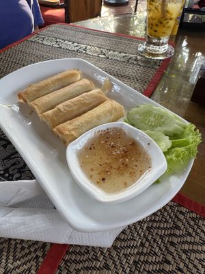 Spring Rolls  at Peace Cafe in Siem Reap