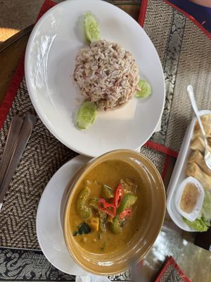Amok and Rice  at Peace Cafe in Siem Reap