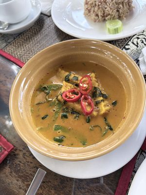 Curry with ricee  at Peace Cafe in Siem Reap