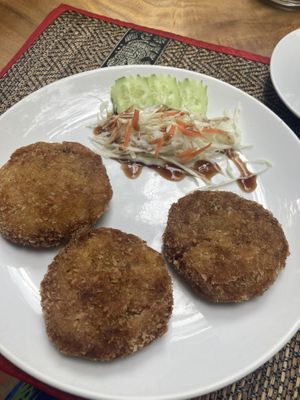 Japanese croquettes  at Peace Cafe in Siem Reap