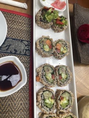 California roll  at Peace Cafe in Siem Reap