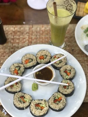 Vegan sushi! at Peace Cafe in Siem Reap