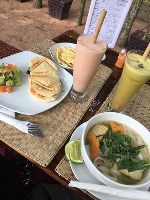 Soup and panini at Peace Cafe in Siem Reap