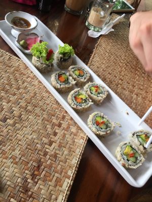 California rolls at Peace Cafe in Siem Reap