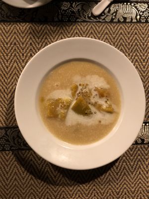 Pumpkin dessert at Peace Cafe in Siem Reap