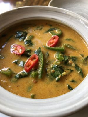 Vegetarian Khmer amok at Peace Cafe in Siem Reap