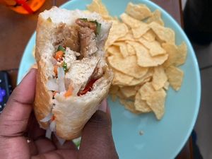 Delicious vegan meat at Little Shop of Mary in Torrance