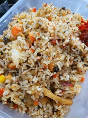 Sambal Olive fried rice with Monkeyhead mushroom 😁 17/3/21 at 3 Treasures 三寶齋 - Bedok in East Singapore