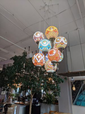 Beautiful lights at Garden Food Bar & Lounge in Halifax