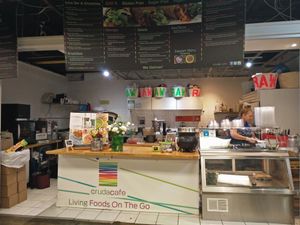 where the food is served at Cruda Cafe in Toronto