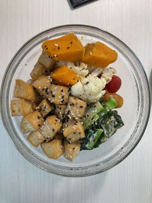 Takeaway tofu bowl  at Bowl Chap in Central Singapore