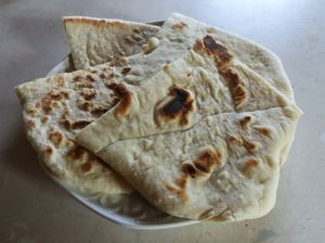 made-in-house flatbread at Falafel etc in Zagreb