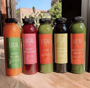 Cold pressed juice made in house at The Local Juicery + Kitchen in Chattanooga
