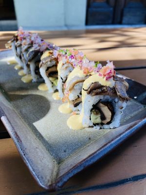 Crazy mushrooms rolls  at Let it V - plant based in Buenos Aires