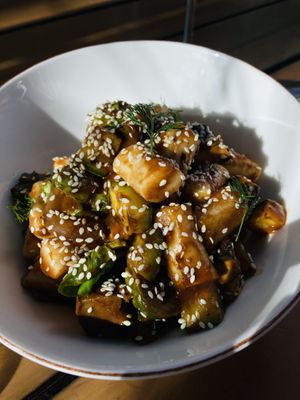 Rice gnocchi  at Let it V - plant based in Buenos Aires