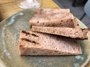 Bread for hummus   at Let it V - plant based in Buenos Aires