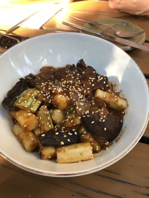 Ñoquis- in a sweet/spiced sauce   at Let it V - plant based in Buenos Aires