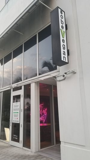Outside at SoBe Vegan in Fort Lauderdale