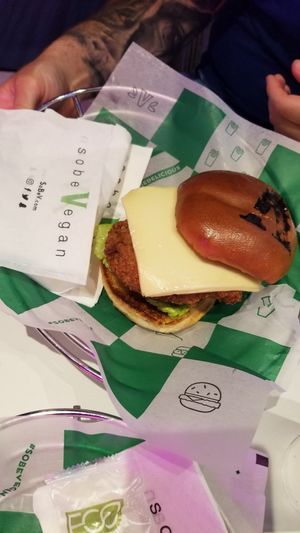 Burger at SoBe Vegan in Fort Lauderdale