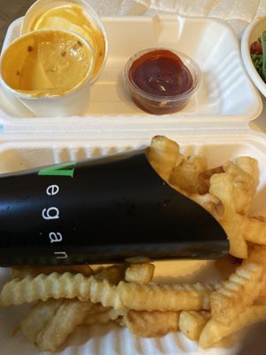 No cheese, cheese fries. Totally delish  at SoBe Vegan in Fort Lauderdale