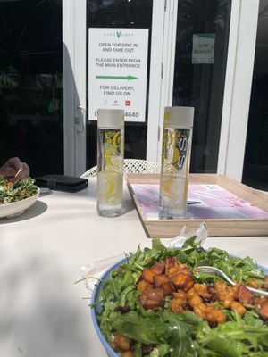 Street view side from outdoor table. Inside and the other side are done cute.  at SoBe Vegan in Fort Lauderdale