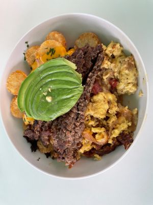 Sausage/Egg/Cheez bowl at SoBe Vegan in Fort Lauderdale