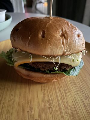 Provolone Burger #Veganuary at SoBe Vegan in Fort Lauderdale