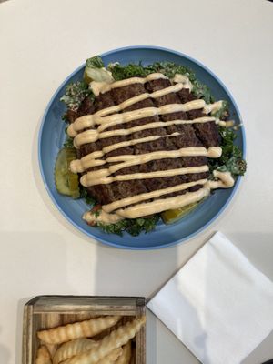 Burger bowl  at SoBe Vegan in Fort Lauderdale