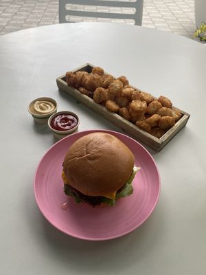 Queso Burger  at SoBe Vegan in Fort Lauderdale