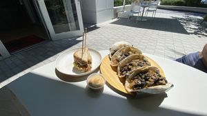 Tuna Sandwich & Black Bean and Mushroom Taco  at SoBe Vegan in Fort Lauderdale