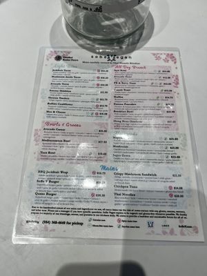 Menu  at SoBe Vegan in Fort Lauderdale