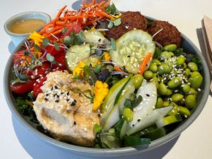 Mediterranean bowl  at SoBe Vegan in Fort Lauderdale