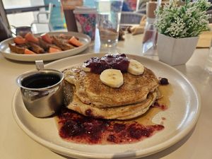 Pancakes at SoBe Vegan in Fort Lauderdale