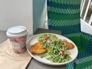 Matcha and Vegan Omelette  #Veganuary at SoBe Vegan in Fort Lauderdale