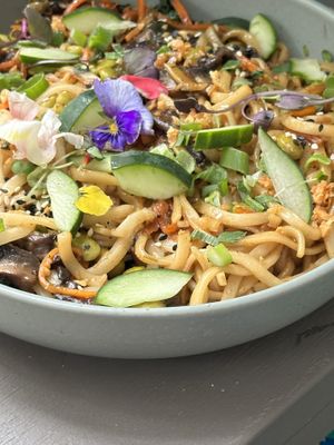 Thai Noodles  #Veganuary at SoBe Vegan in Fort Lauderdale