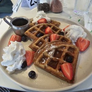 Waffles :) at SoBe Vegan in Fort Lauderdale