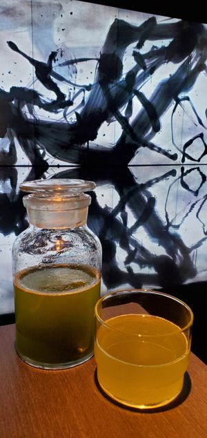 Green tea at Vegan Ramen UZU Kyoto in Kyoto