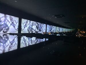 Infinity mirror at Vegan Ramen UZU Kyoto in Kyoto