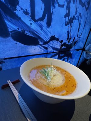 Spicy soy sauce ramen  at Vegan Ramen UZU Kyoto in Kyoto