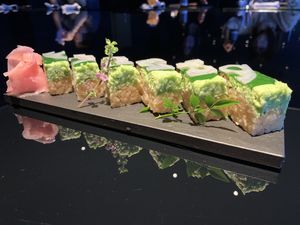 Vegan sushi  at Vegan Ramen UZU Kyoto in Kyoto