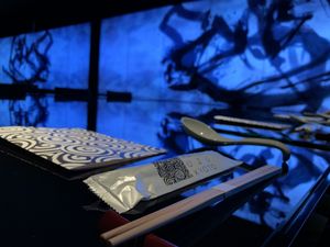 In the restaurant   at Vegan Ramen UZU Kyoto in Kyoto