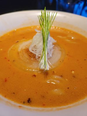 Spicy ramen at Vegan Ramen UZU Kyoto in Kyoto