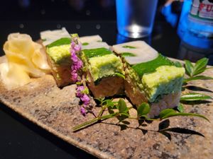 Half order sushi at Vegan Ramen UZU Kyoto in Kyoto