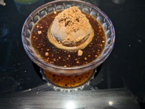 Kinako ice cream at Vegan Ramen UZU Kyoto in Kyoto