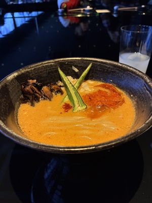 Spicy miso ramen  at Vegan Ramen UZU Kyoto in Kyoto
