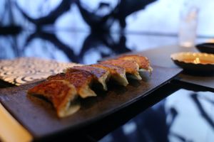 Gyoza at Vegan Ramen UZU Kyoto in Kyoto
