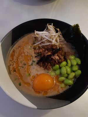 Ramen with egg at Bangkok City Diner in Bangkok